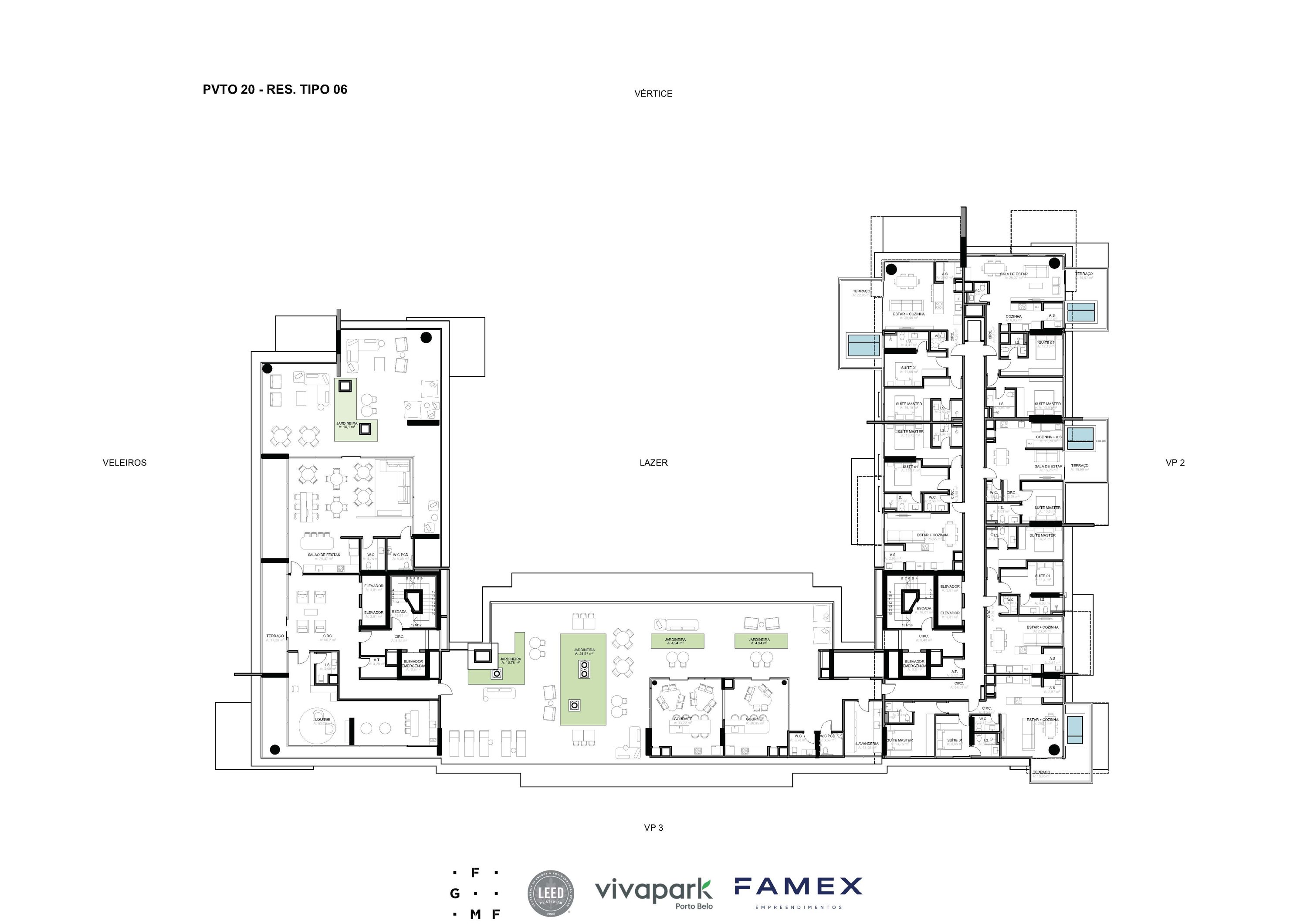 Vitta 27 – Pvto 20 – Pavimento tipo · Vivapark Porto Belo