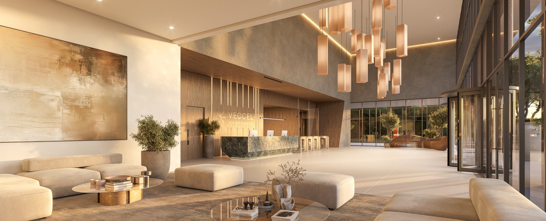 Entrance hall with porte-cochère · Veccel · Vivapark Porto Belo