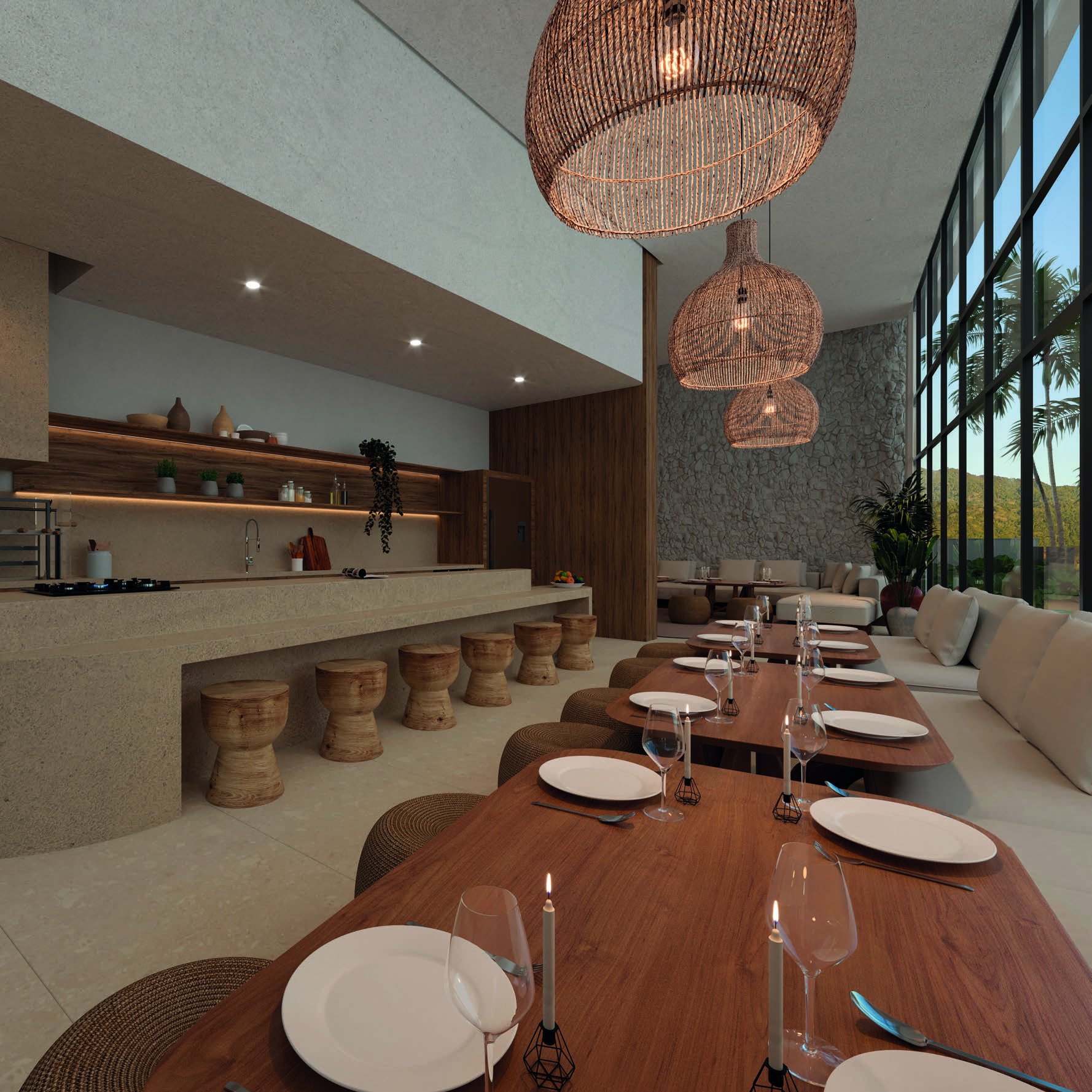 Espaço gourmet com forno e churrasqueira a carvão · Valence · Vivapark Porto Belo